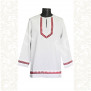 Рубаха мужская Колосок, лён белый, декор красный - фото 2